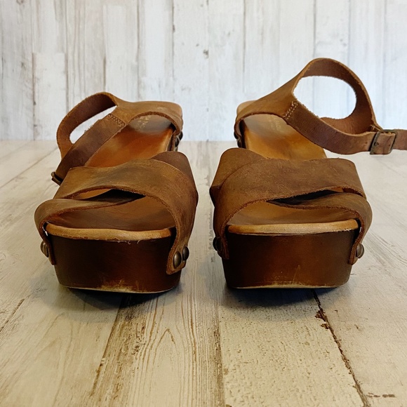 Mila Paoli | Womens Brown Leather Strap Platform Sandals | Size: 9.5 - Picture 4 of 13